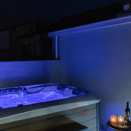 Charming Stone With Jacuzzi In Center Of